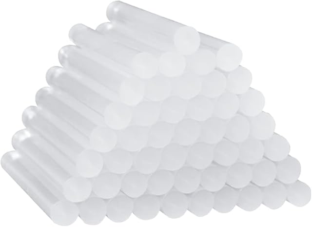 ANSIO Hot Glue Sticks Hot Melt Glue Gun Sticks for Hot Glue Gun, SGS Approved, 50 pcs - 7mm x 100mm, Clear
