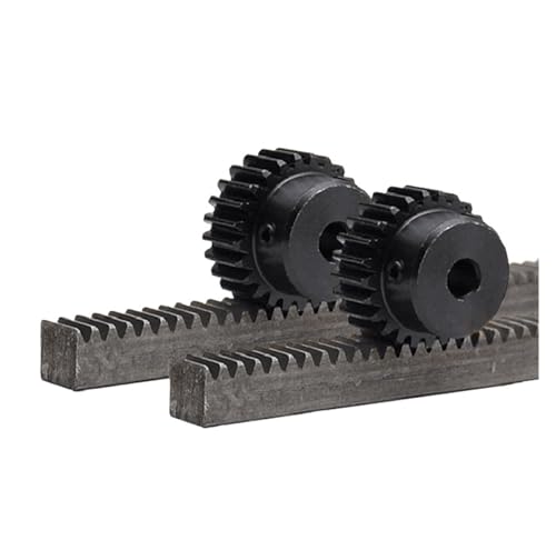 Bevel Gear Pinion Hardware Mechanical 2pcs 1Mod 1 Modulus High Precision Gear Rack Steel 15 * 15 * 500mm+2pcs 1M 17teeth 15teeth Pinion 45 Steel Gear Metal Gear(17 Teeth-7mm)