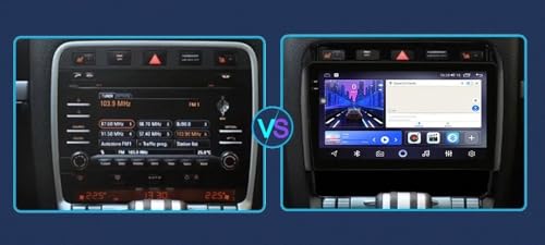 Carplay Android Auto inalámbrico Porsche Cayenne 2002-2010 con cámara trasera HD 2