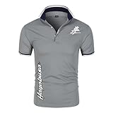 HAGRDBC Po.lo Homme SU.ZU.KI HAYA BUSA, Classiques T Shirt All Match, Mode Streetwear Tops Haut Casual pour Running, Polo chemise(Grey,XL)