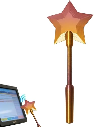 Image of Credit Card Wand, Contactless Payment Card Wand with Secure Slot, Fun Payment Experience for Everyday Use, Rainbow Color Star Design, Single Piece Credit Card Apply Tool (red)