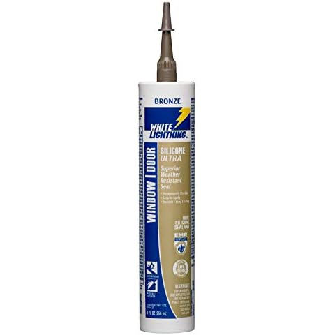 White Lightning W31103510 Silicone Ultra Window and Door Sealant, Bronze, 10 fl. oz. Cover