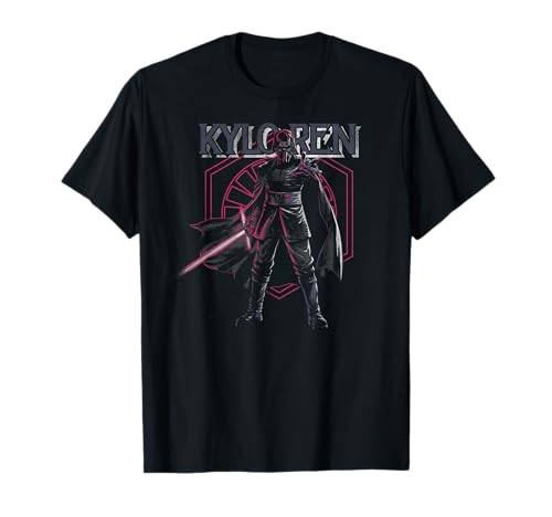 T-shirt Star Wars Kylo Ren First Order en coton noir pour fan de la saga