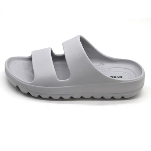 Image of SVAAR Soft EVA Double Strap Slippers for Men | Stylish Anti-Skid Slides with Arch Support & Bouncy Sole | Lightweight Indoor Outdoor Comfort