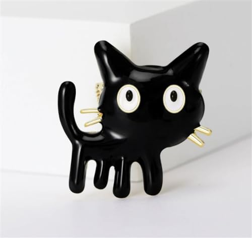 Image of Lovely Enamel Cat Brooch Black Pet Animal Badge Party Casual Brooch Collar Pin Lapel Pin Decorative Brooch Jewelry Gift