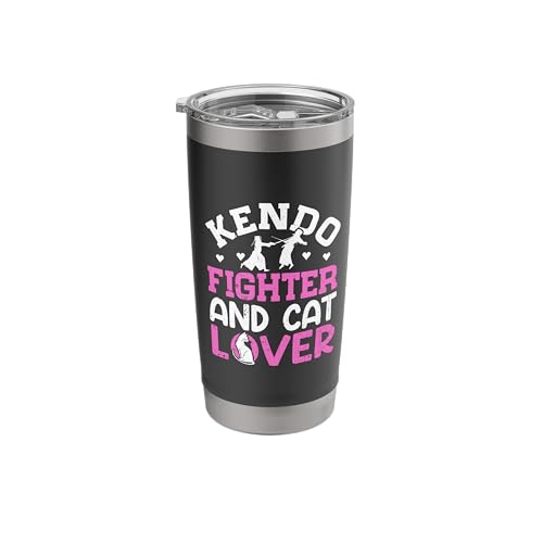 Kendo fighter and cat lover - Japanese Kendo Stainless Steel