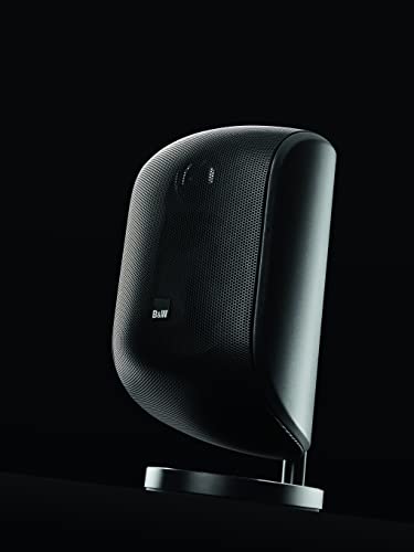 Image of Bowers and Wilkins M-1 Satellite Speaker (1 Count) 4 inch Glass Fiber Midrange, 1 inch Aluminum Dome Tweeter, Use as Home Stereo Speakers or Center Channel in Your Surround Sound System, Matte Black (Single)