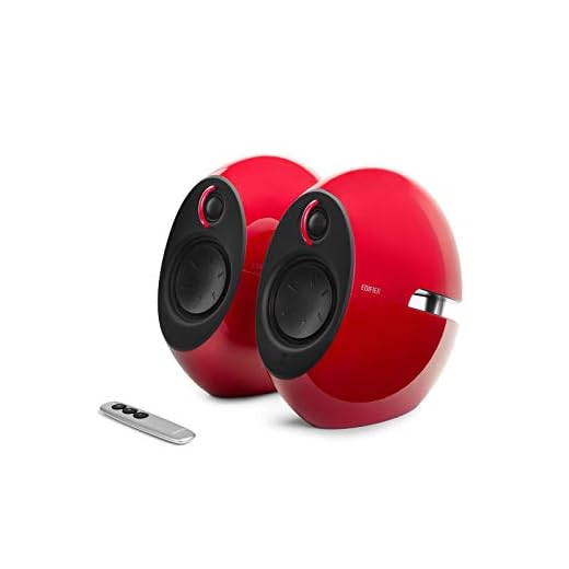 Edifier Luna E25 Design-Lautsprecherset mit Bluetooth (74 Watt), rot E25HD RED