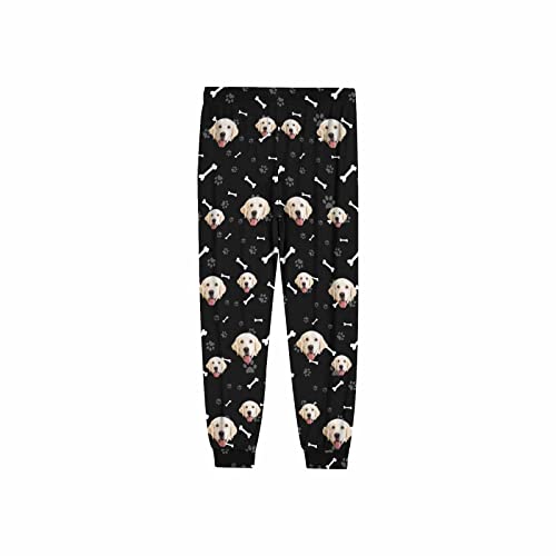 Custom Funny Pajama Pants for Men with Photo Face Pet Dog Cat Pajamas Pjs Lounge Sleepwear Bottoms Personalized Gift4