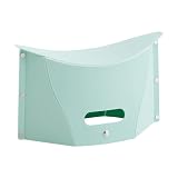 Folding Portable Camping Hiking Stool with Handbag Function - Lightweight Collapsable Travel Chairs for BBQ, Library & Backpacking - Outdoor Ultralight Mini Step Stool Foldable(Light Bule Small)