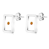 Zircobic Geometry Senfsamen-Ohrringe | erhebender biblischer Schmuck | weiß/gold/rotgoldener Edelstahl Glaube-Ohrringe | ideal für Weihnachten, Ostern, Advent, Fastenzeit, Gebetstreffen, M, Edelstahl,