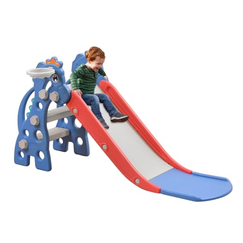 FIVMEN Rutsche Kinderrutsche 3-in-1 Set, Kinder Spielzeugrutsche Indoor...