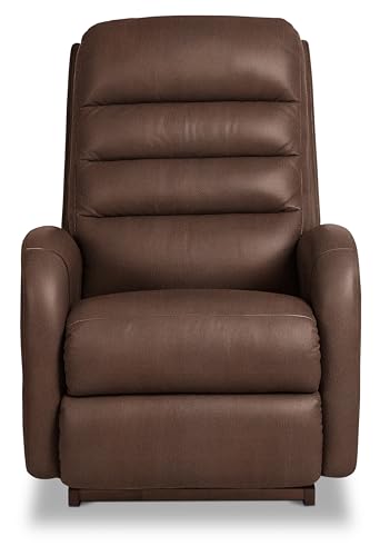 Image of La-Z-Boy Forum Power Leather Rocker Recliner w /Headrest & Lumbar, Walnut | Fully Customizable Recline with a Streamlined Design