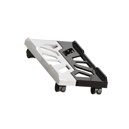 Soporte móvil ajustable para CPU con 4 ruedas giratorias, soporte de torre para computadora de piso, carrito para PC miniatura 6