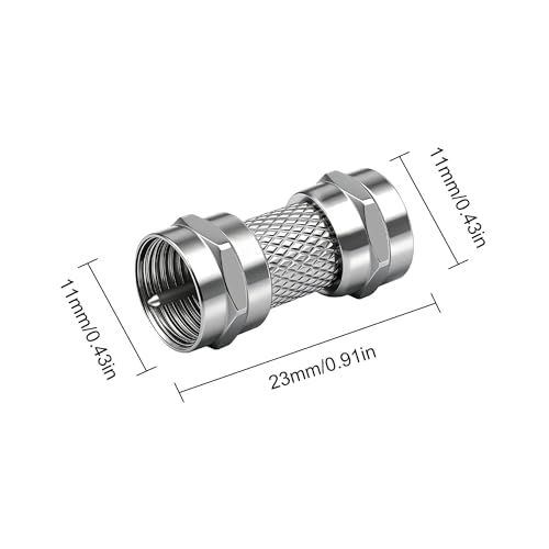 MEIRIYFA Adaptador Tipo F Macho a Macho Coaxial 10 Pzas miniatura 2