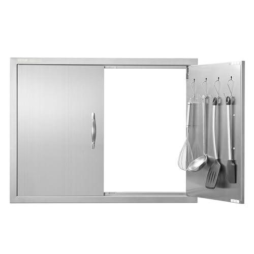 VEVOR Outdoor Kitchen Double Wall BBQ Access Door, 31W x 24H Inch Stainless Steel Flush...