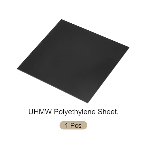 Image of 12 x 12 Inch UHMW Polyethylene Sheets, 5 /32 Inch Thick Ultra High Molecular Weight Black Plastic Sheet [for Home, Industrial]