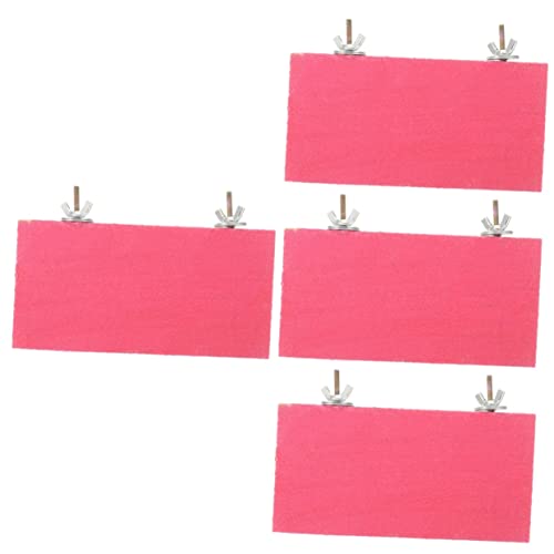 VANZACK 4pcs Pet Rest Station Parakeet Perch Platform Bird Exercise Platform Bird Training Platform Natural Wood Bird Perch Parrot Platform Bird Chewing Toy Cockatiel Stand Pet Bird Toy