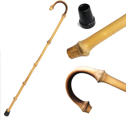 Bastón de bambú para personas mayores, soporte ligero y duradero para hombres y mujeres, ideal para movilidad diaria y estabilidad