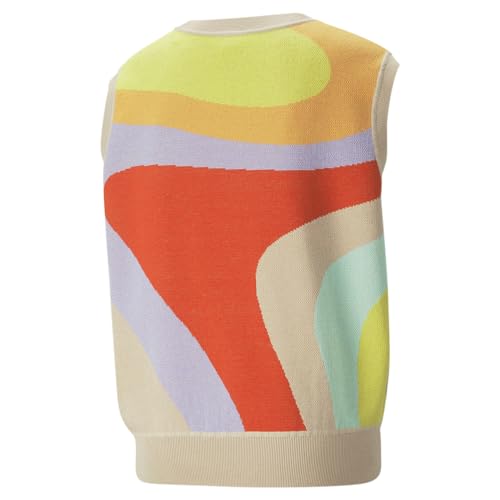 PUMA Colete feminino Uptown gráfico de malha atlético casual - amarelo - tamanho M