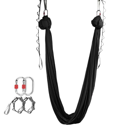 ヨガハンモック | ストレッチポータブル | ホームエアリアルヨガハンモックキット | 背中ストレッチ柔軟性トレーニング運動用 男性女性 初心者 家庭 屋外用