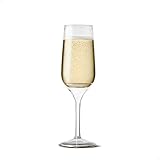 TOSSWARE POP 6oz Stemmed Flute SET OF 48, Recyclable, Unbreakable & Crystal Clear Plastic Champagne Glasses, 48 Count (Pack of 1)