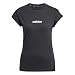adidas Damen Essentials Linear Cotton Shirt, Black/White, L