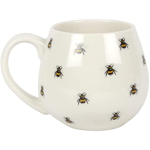 Bee Print Rounded Mug