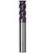 GUHRING 9030790190570 RF100 U Carbide Corner Radius End Mill, Variable Helix, FIREX Finish, 4 Flute, 3/4" Size, 4" Overall Length, 0.09" Radius