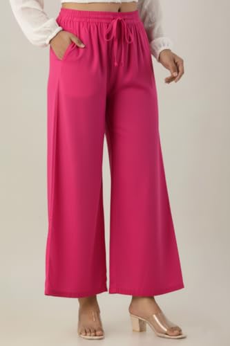 Image of Moirai Super Soft Viscose Rayon Palazzo Pants for Women Relaxed & Regular Fit Solid Palazzo for Women & Girls Casual Ethnic Wear