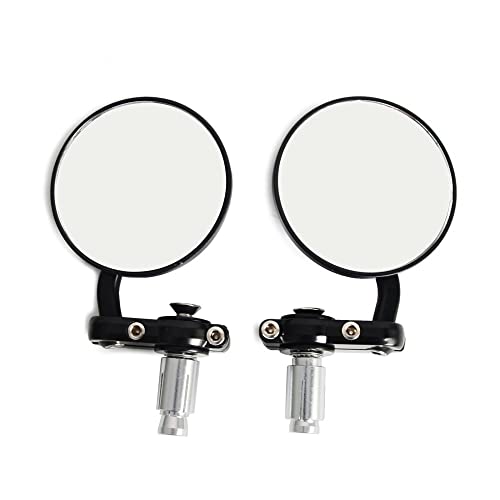 Espejos Moto Manillar Espejo Trasero Universal Para Motocicleta 22mm Espejo Extremo Del Manillar Motocicleta Para Mango Negro Espejos De 7/8 para Motocicleta Espejo Retrovisor
