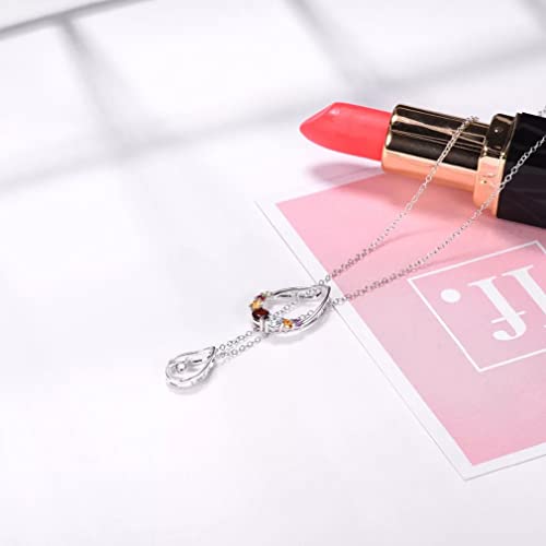 Collier grenat améthyste argent 925 coffret cadeau - 4