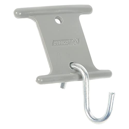 Camco Gray RV Party Light Holder - Easily Slides Into Awning Roller Bar Channel, Each Hanger...