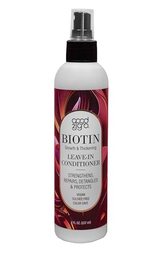 Gold Banner Beauty Products GOOD2GRO Biotin Growth & Thickening Leave-In Conditioner - 8oz | Reduce Breakage & Thinning, Detangle, Moisturize, Repair & Protect | Vegan & Cruelty-Free
