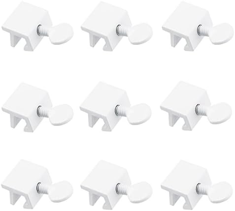Arology 9 Pack Sliding Window Lock with Steel Screw, Fits Most Sliding Windows, No Tools Required, to Securely Lock Slide Windows