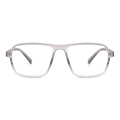Image of Peter Jones Square Unisex Medium Sleek Optical Frame with Anti Glare Lenses (AG216TP)