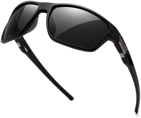 SUNGAIT Polarized Wrap Around Sports Sunglasses Men Classic Square Style for Driving Running Fishing