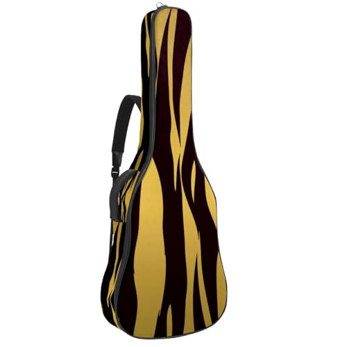 Housse pour guitare acoustique jaune et verte pour cours et trajets
