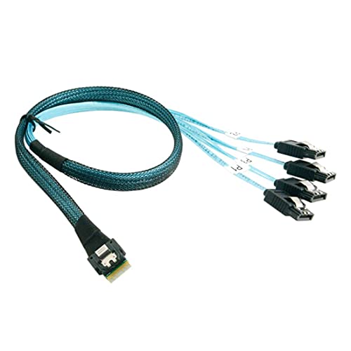 chenyang CY Slim Line SAS 4.0 SFF-8654 a 4 SATA 50 cm miniatura 6