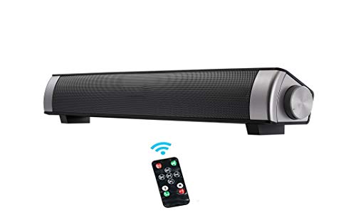 Buen Sonido, Barra de Sonido de TV, Altavoz PC de Sonido USB, Altavoz Bluetooth con Cable e inalámbrico Altavoz, teléfono Celular, Sonido Fuerte, TV, Soporte RCA/AUX/Bluetooth, con Control Remoto