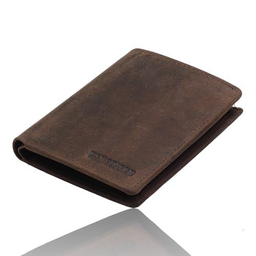 TANSTITCH Men Leather Slim Wallet - Brown, RFID Protected - Image 2