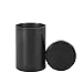 Gierzijia Seal Tea Canisters, Color Titanium Aluminum Alloy Round Tea Tins, Mini Portable Sealed Jar for Coffee Tea Candy Storage Loose Leaf Tea Tin Containers Storage (Black, 140ML)