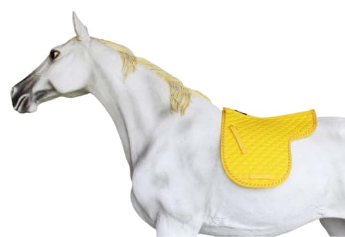 Challeger Horse Saddle Pad Cotton Quilted Contoured English Jumping Trail Yellow 72TS28YL