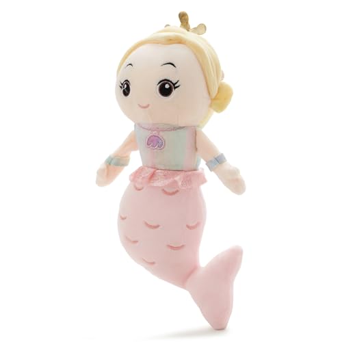 Image of Light Pink Mermaid Soft Toy for Kids with Cute Hug-Friendly Plush for Babies, Toddlers & Children Safe, Lightweight & Easy to Clean (35CM)