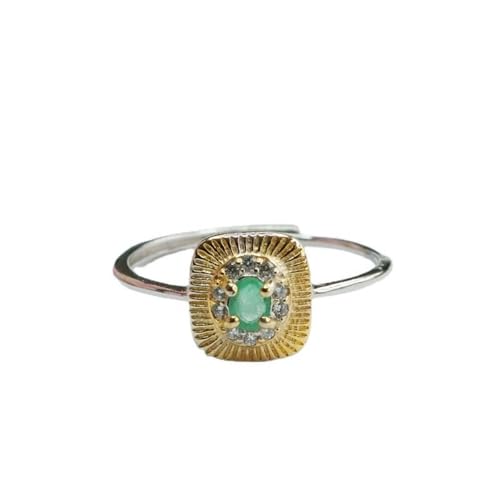 Bague argent Sterling S925 femme avec gemme minimaliste de luxe