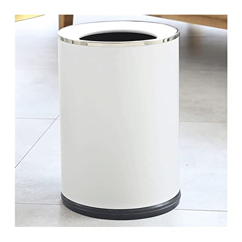 Poubelle ouverte 15l blanche pour cuisine et salon