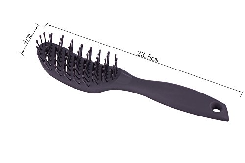 PERFEHAIR Curved Blow Dryer Vent Brush, Plastic Hair Brush for Short Hair, Vented Wet Hair Brush for Men and Women - Image 3