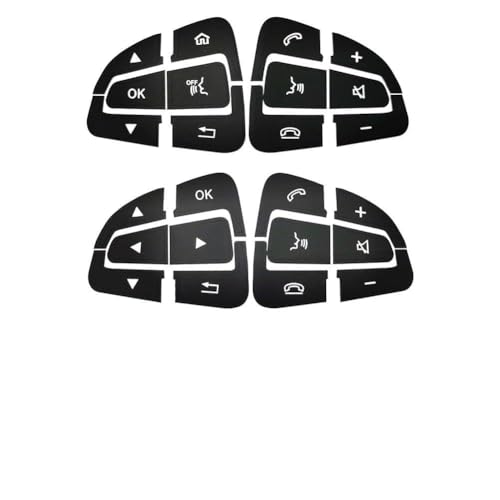 JoyousMall Adhesivo de reparación de botones para volante Benz, adhesivo de reparación de botones negros para GLA B C E, para Mercedes