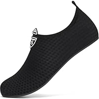 Steppli Water Shoes Beach Swim Pool Sea Surf Aqua Wet Socks Yoga Quick-Dry Breathable Weitsuit Non Slip Lightweight Shoes for Men Women Black EU36/37=UK3/4