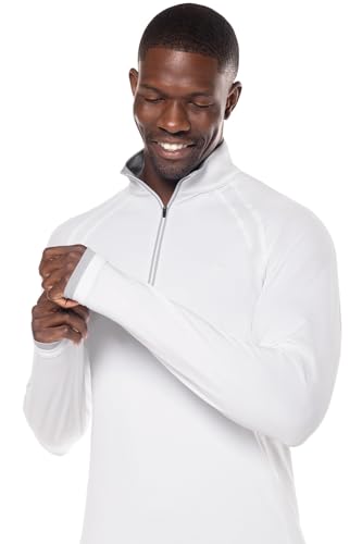 Coolibar UPF 50+ Men's Ultimate Half-Zip Rash Guard - Sun Protective4